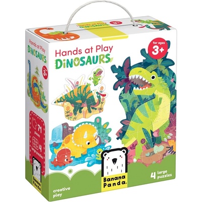 BANANA PANDA Детски пъзел Banana Panda 4 в 1 - Динозаври (49167)