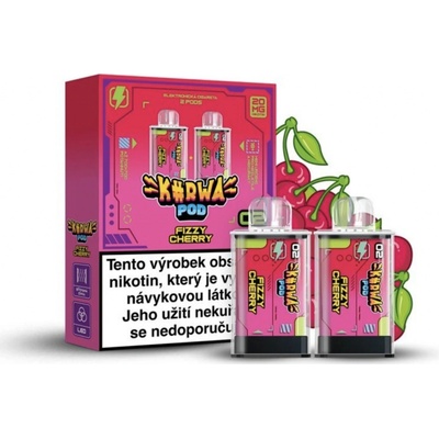 Kurwa Pod Fizzy Cherry 20 mg 2x700 potáhnutí 1 ks – Zboží Mobilmania