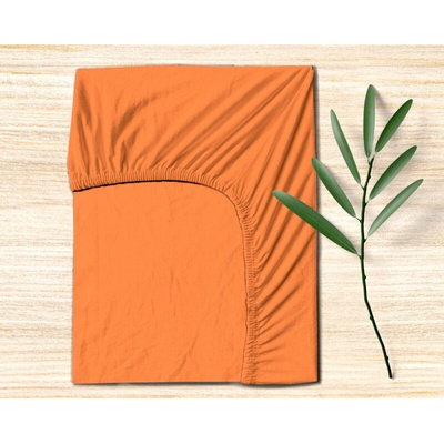 Ervi bavlna napínací prostěradlo oranžové 180x200