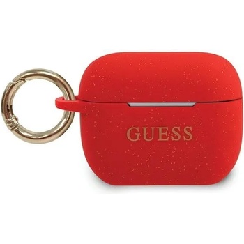 Image 1 of GUESS Луксозен Калъф за Apple Airpods Pro, Guess Silicone Glitter Case, Червен (GUACAPSILGLRE)