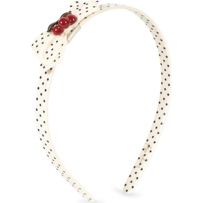 Konges Sløjd Čelenka do vlasů Cherry Dot, bílá barva