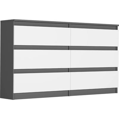 Framire Komoda s šuplíky do ložnice antracit mix 140 x 30 cm Modern R140