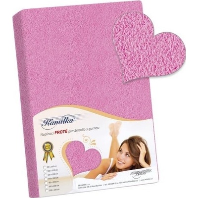 Bellatex froté prostěradlo růžové 90x200