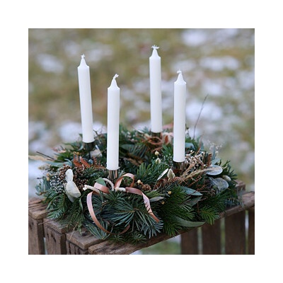 Balkonika Adventní věnec přírodní s eukalyptem a kapradím 30 cm