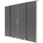 Mexen Velar L Duo параван за вана, двукрилен, плъзгащ се 200 x 150 см, графит, (896-200-003-42-97)
