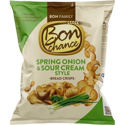 Bon Chance chlebové chipsy s jarní cibulkovou a zakysanou smetanou 120 g
