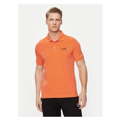 EA7 Emporio Armani Тениска с яка и копчета 8NPF04 PJM5Z 1661 Оранжев Regular Fit (8NPF04 PJM5Z 1661)