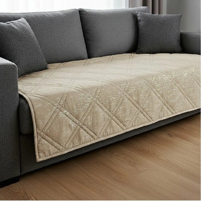 Mybesthome Přehoz na sedačku pohovku SUOMA béžová 170x210 cm – Zboží Mobilmania