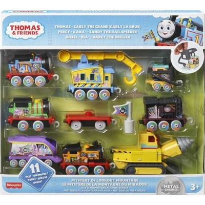 Fisher-Price Lokomotiva Tomáš Tajemství hory Lookout Sada 9 kovových železnic HMC25