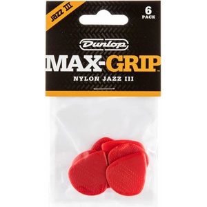 Dunlop 471P3N Nylon Max Grip Jazz III Player Pack Red Перце за китара