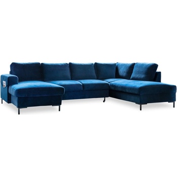 Miuform Морскосиньо кадифе, U-образен разтегателен диван, десен ъгъл Lofty Lilly - Miuform (Lofty Lilly LCBKL-2Q-HAEECR KRO9)