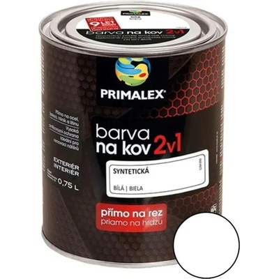 Primalex 2v1 na kov Bílá 0,75L Bílá