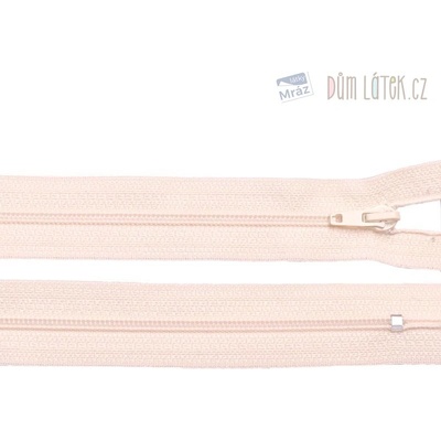 Zips špirálový 3mm nedeliteľný 25cm krémová