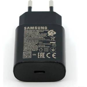 Samsung Оригинално Зарядно Samsung 25W 220v Super Fast Charger USB-C EP-TA800EBE, Черен (Bulk) (EP-TA800EBE)