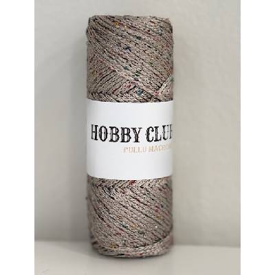 Hobby club Pullu Macrome Farba: sivohnedá - farebné flittre