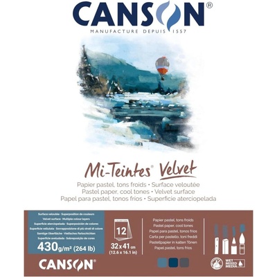 Canson Skicák na pastel VELVET 32x41 cool/chladné tóny