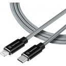 Tactical KP31195 Aramid extra pevný USB-C/Lighting MFI, 1m, sivý
