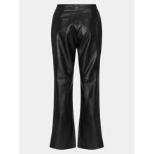 Gina Tricot Kalhoty z imitace kůže 20745 Straight Fit černé