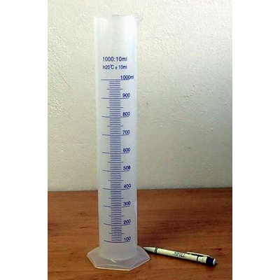 Odměrný válec 1000ml/10ml plast CZ