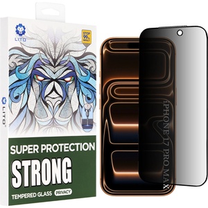 LITO Протектор за iPhone 17 Pro Max - Lito - D+ Max Strong Privacy - Черен