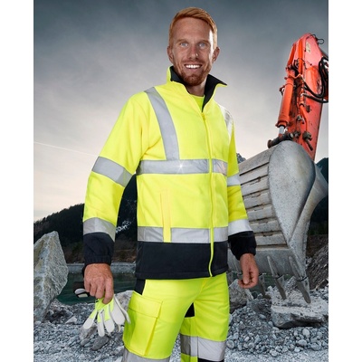 Ardon H8904 HI VIS REF 401 výstražná FLÍSOVÁ mikina ŽLTÁ ČIERNA