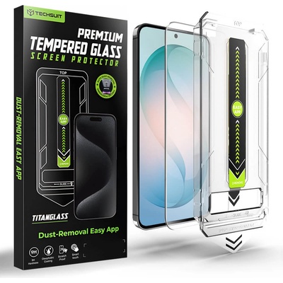 Techsuit Стъклено защитно покритие за дисплея на Samsung Galaxy S26 Plus (2 броя) - Techsuit TitanGlass CrystalHD Tempered Glass (прозрачен) (KF2360190)