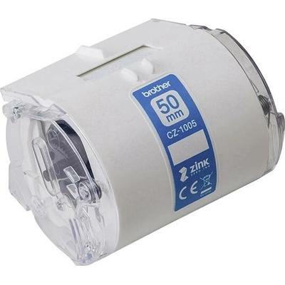 Papírová páska do štítkovače Brother 50mm x 5m, CZ1005, pro tiskárnu VC-500W, bílá