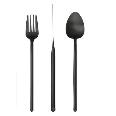 Прибори за хранене STICK- 24 части - черен мат (Herdmar-149-3024-0517-200-0001)