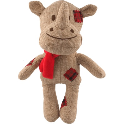 Dog Fantasy Winter zale pískací nosorožec z juty 25 cm