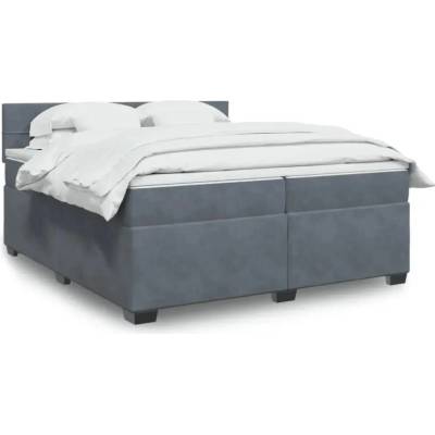 vidaXL 11461.3286403 Boxspring postel s matrací tmavě šedá samet