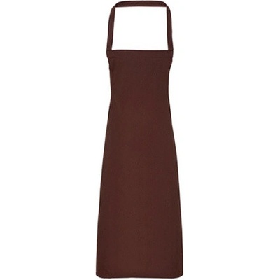 Premier Workwear Zástěra s laclem z biobavlny bez kapsy PR102 Brown Pantone 476 60x87cm