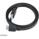 Akasa AK-CBUB13-15BK vysokorýchlostný USB 3.0 A - micro B, 150cm, černý