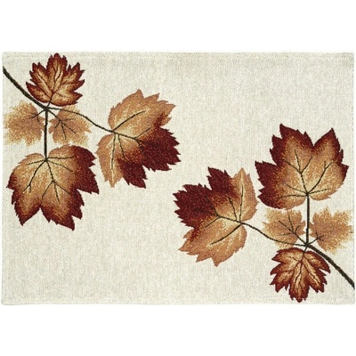 SCANquilt Prestieranie motiv javorové listy smotanová 32x135 cm štóla