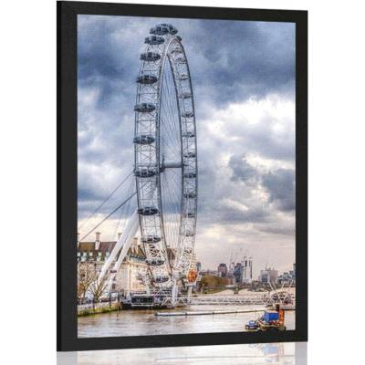 Plakát jedinečný Londýn a řeka Temže - 40x60 white