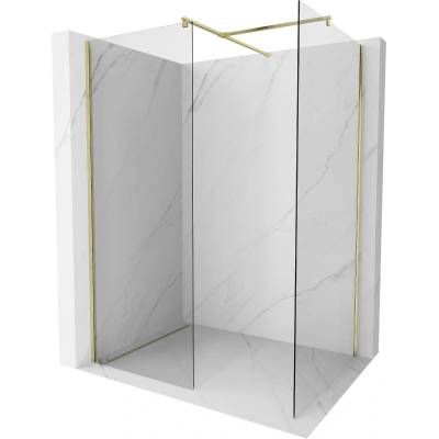Mexen Kioto душ-стена Walk-in 180 x 85 cm, прозрачен, златно четкан - 800-180-202-55-00-085 (800-180-202-55-00-085)