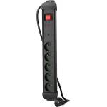 Lanberg Разклонител със защита Lanberg SP1-05E-0500-BK, 5 гнезда, 5 m, 2500 W, черен (SP1-05E-0500-BK)