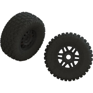 Arrma колело с гума dBoots Fortress LP, диск черен (2)
