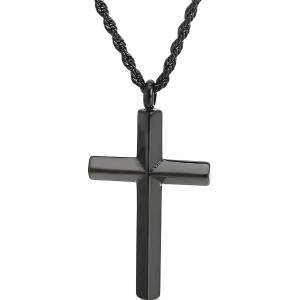 HARAHU Колие PU-38414 Cross - Черно KP38414