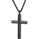 HARAHU Колие PU-38414 Cross - Черно KP38414