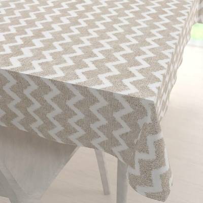 Biante Dekorační ubrus Porto PRT-006 Režný cik-cak 130x200 cm