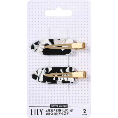 Sister Young LILY CLIPS SET - BLACK/WHITE