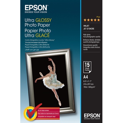 Epson Ултра гланцова фотохартия Epson (A4, 15 листа, 300g)