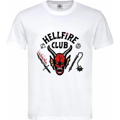 tričko Hellfire Club Stranger Things Bílá