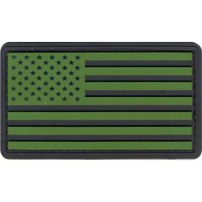 ROTHCO nášivka US FLAG PVC černo/olivová