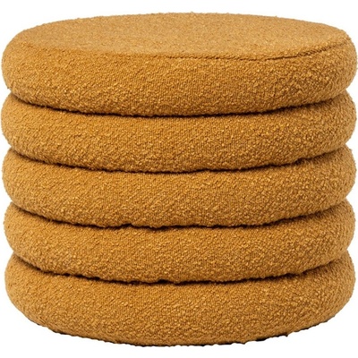 Somcasa Žlutý bouclé taburet Harry 40 cm
