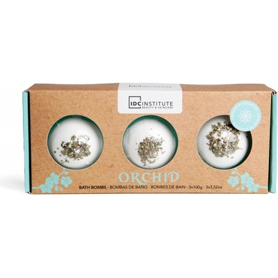 IDC Institute Orchidej sada bomb do koupele 3x100 g