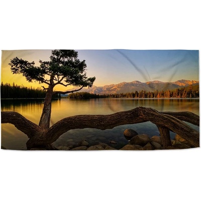 Sablio Ručník s potiskem Strom u jezera 50 x 100 cm
