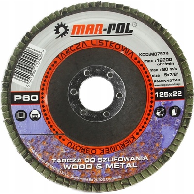 Mar-Pol Brúsny lamelový kotúč 125 mm 60 M07974B