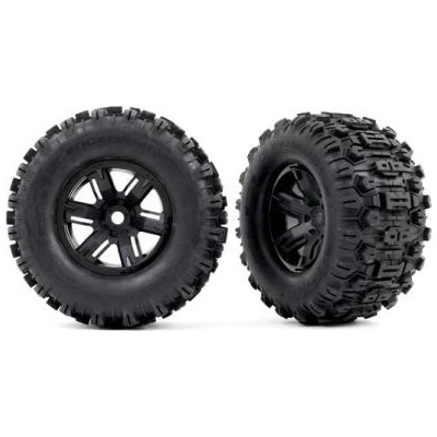 Traxxas koleso 4.3/5.7" disk X-Maxx čierny pneu Sledgehammer pár