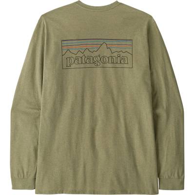 Patagonia Мъжка блуза с дълъг ръкав Patagonia L/S P-6 Logo Responsibili-Tee Longsleeve - P-6 Outline: Gumtree Green - размер XS (016-7132-3311)